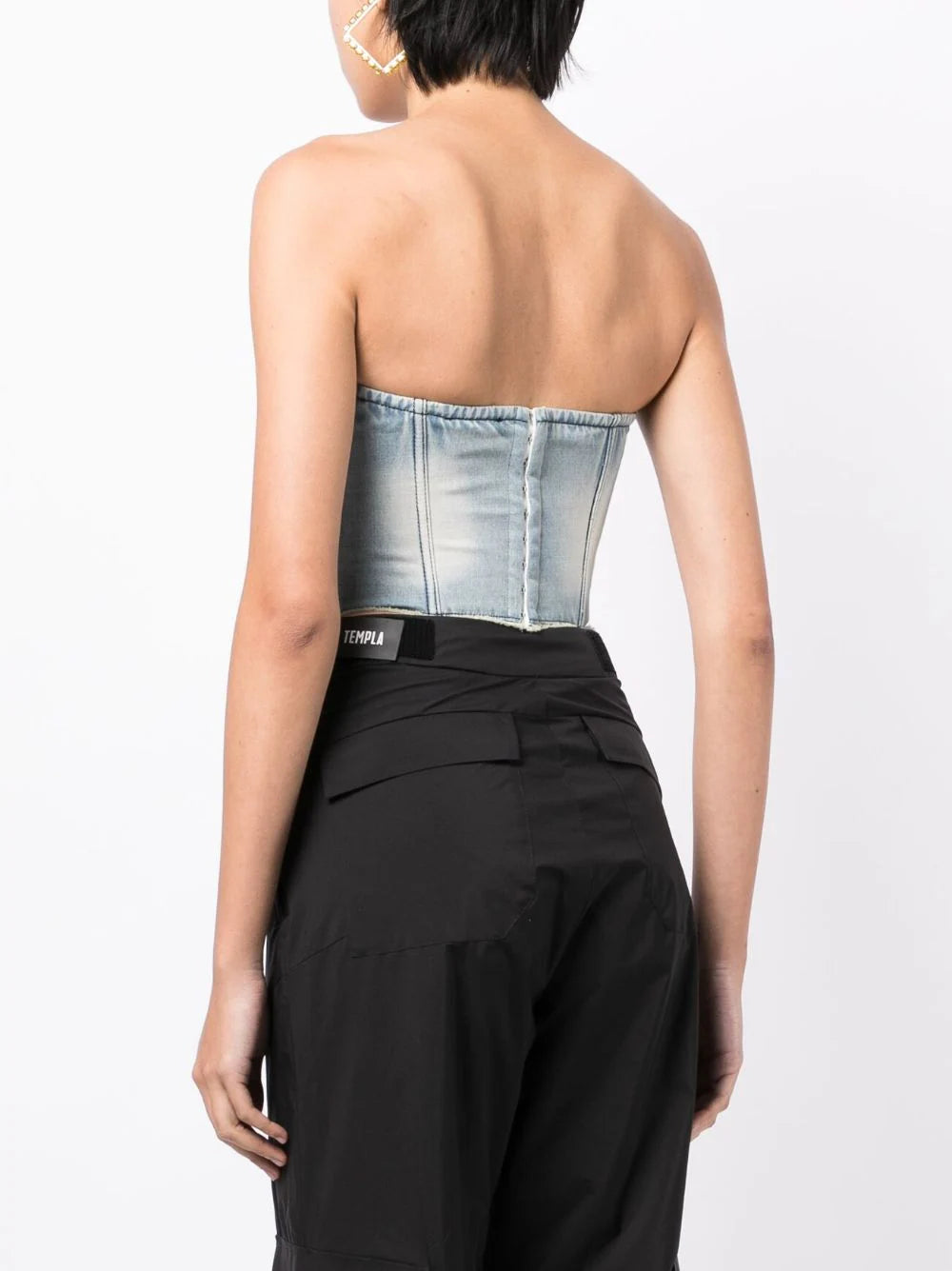 Strapless Denim Corset