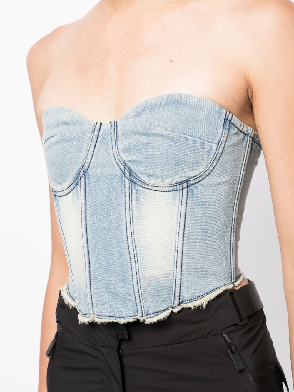 Strapless Denim Corset