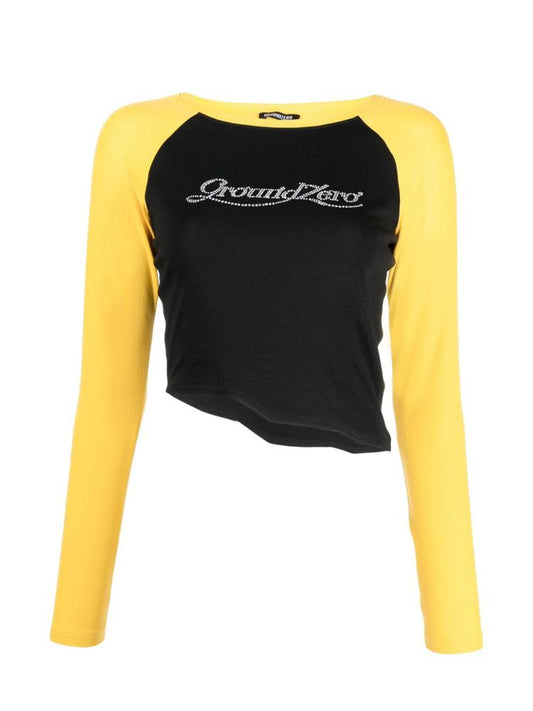 Crystal-embellished Asymmetric T-shirt