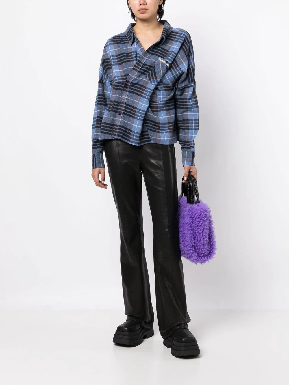 Check-print long-sleeve Shirt