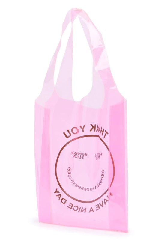 SMILEY LOGO TRANSPARENT BAG