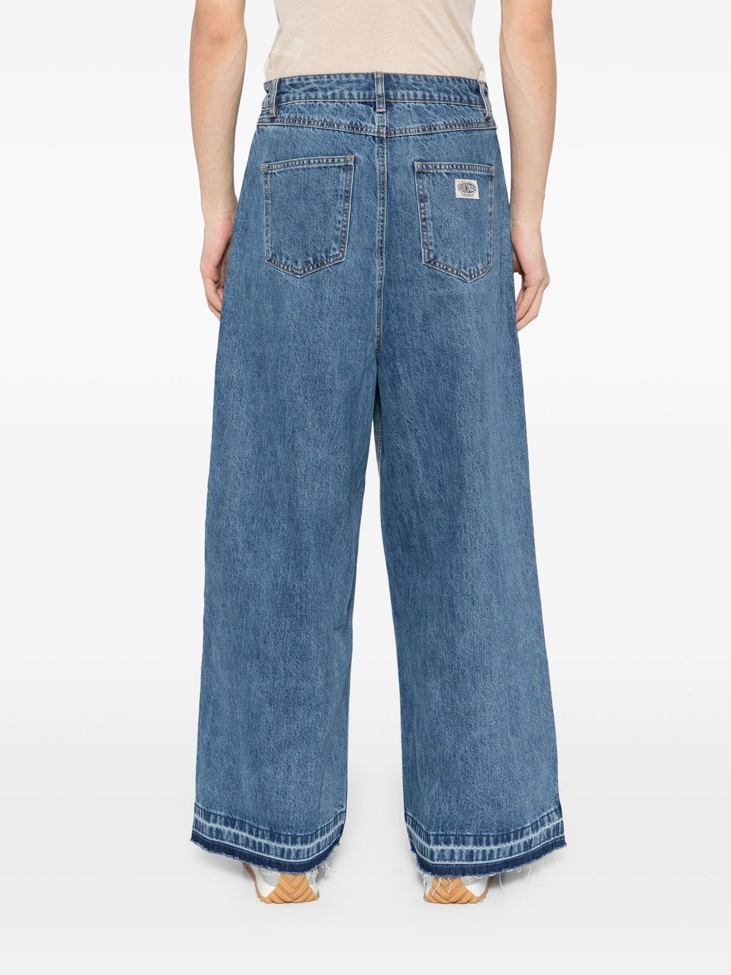 Faded Wide-leg Jeans