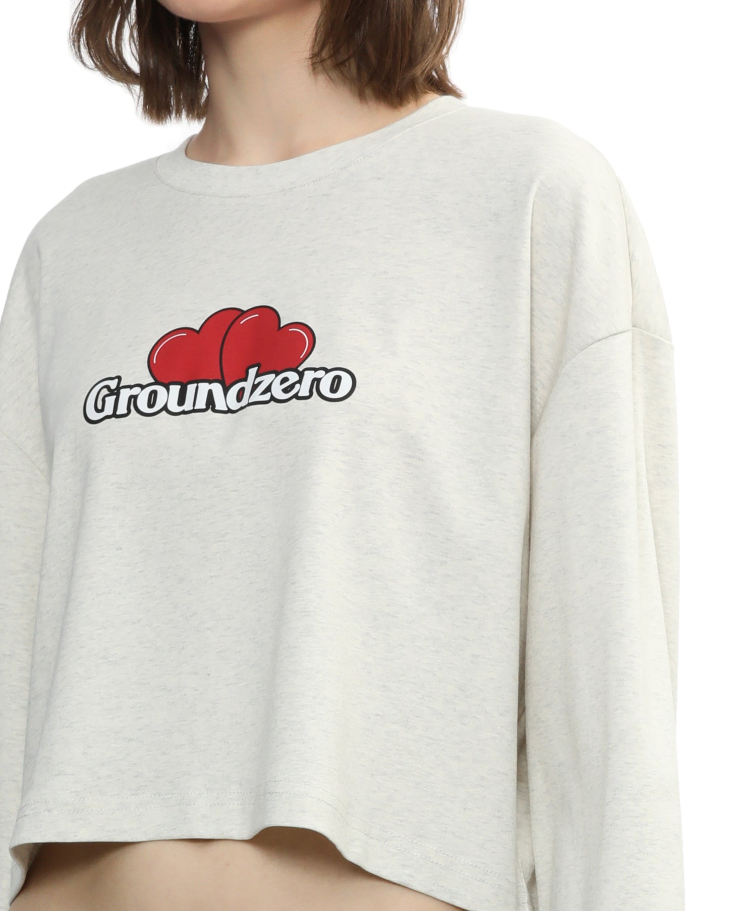 Cropped Logo-Print Sweatshirt