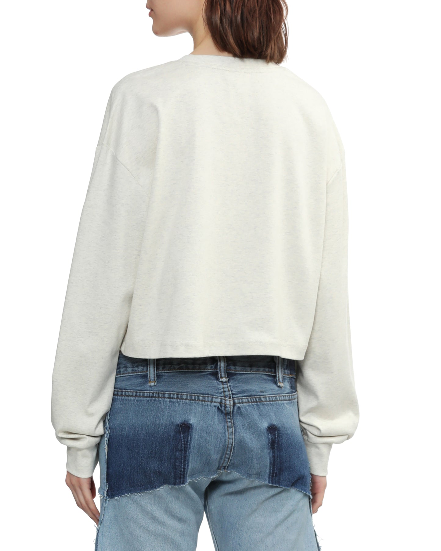 Cropped Logo-Print Sweatshirt