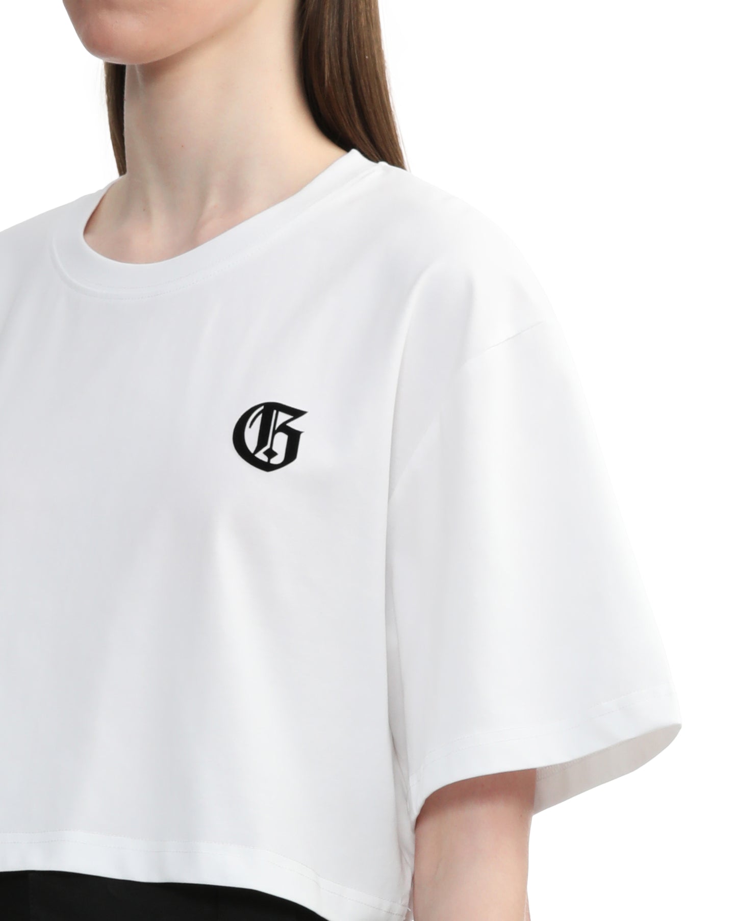 Cropped Logo-Print T-shirt