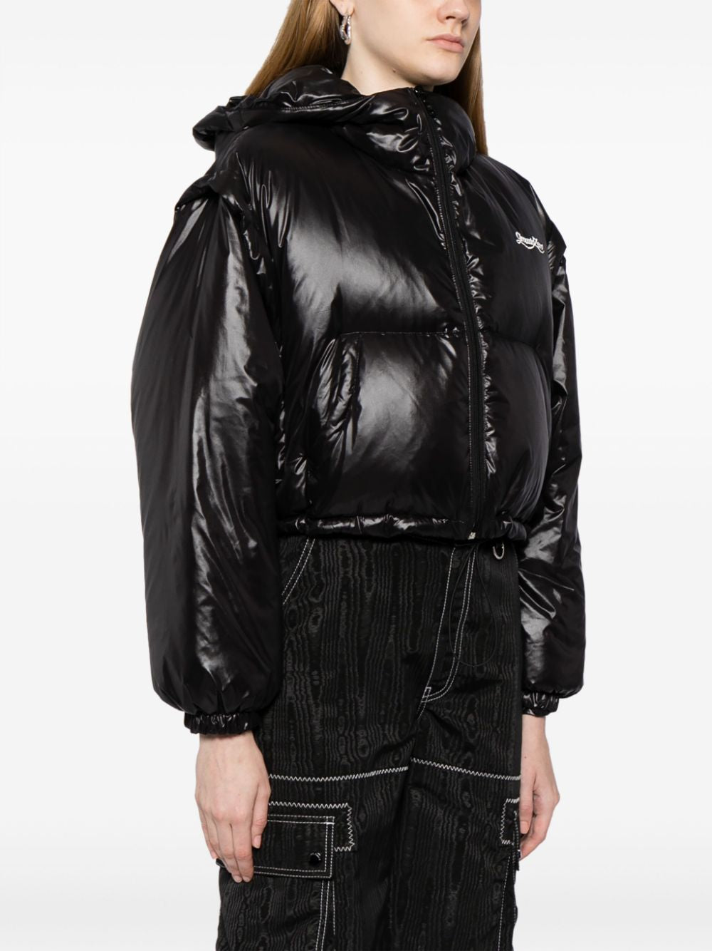 Detachable Zip up cropped down jacket